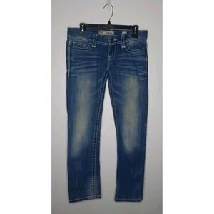 BKE Buckle Women's Sabrina Low Rise Size 27 Boot Jeans Dark Wash